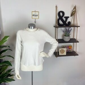 t.la Anthro Off-White Thermal Knit Long Sleeve Top